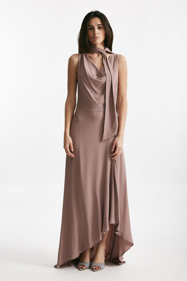 abito lungo rosa cipolla donna Federica tosi