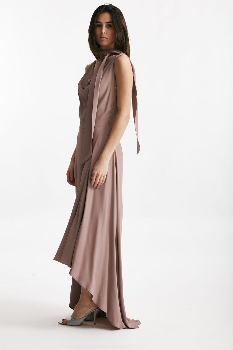 abito lungo rosa cipolla donna Federica tosi - 2
