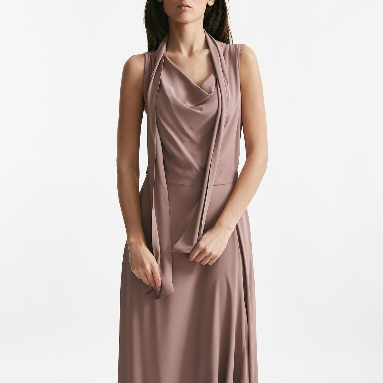 abito lungo rosa cipolla donna Federica tosi - 8