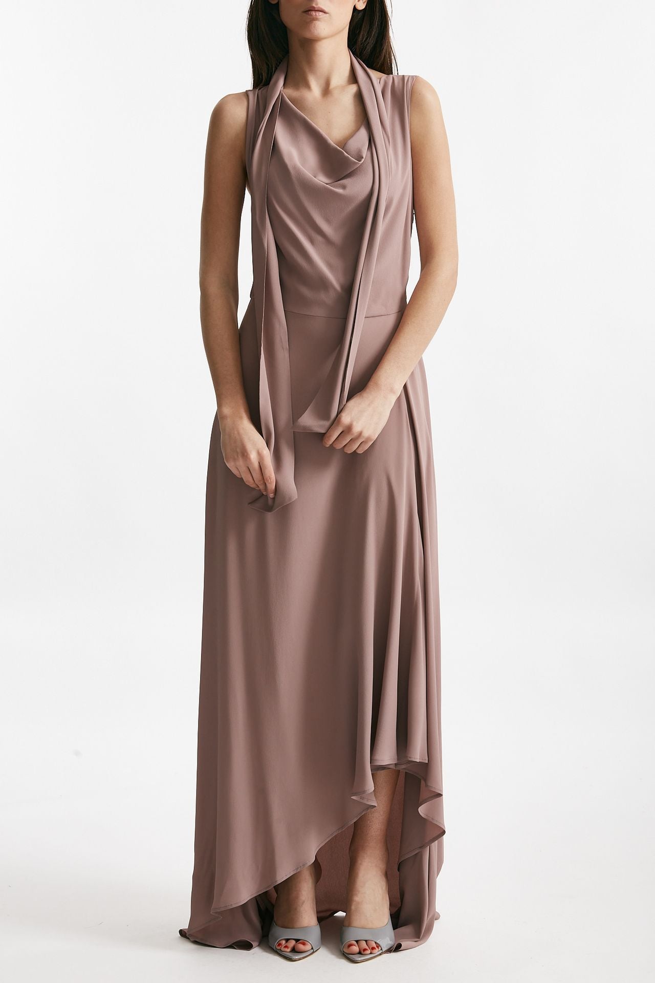 abito lungo rosa cipolla donna Federica tosi - 5