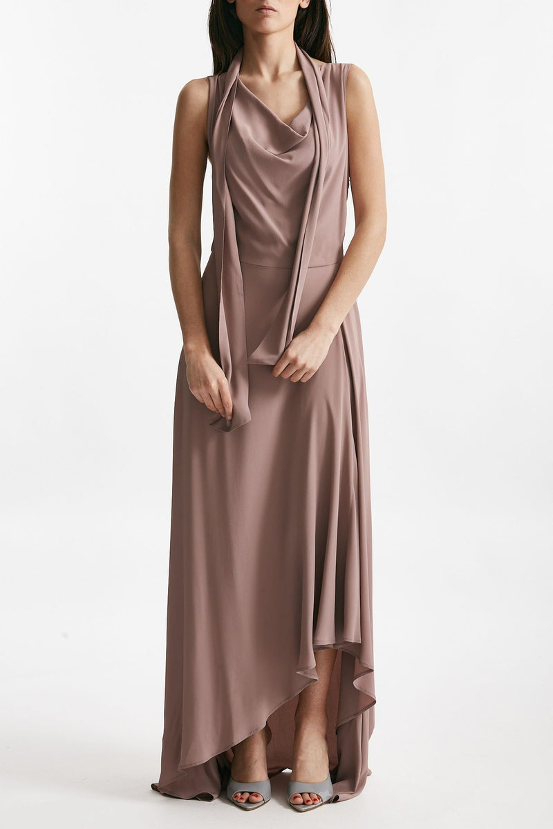 abito lungo rosa cipolla donna Federica tosi - 5