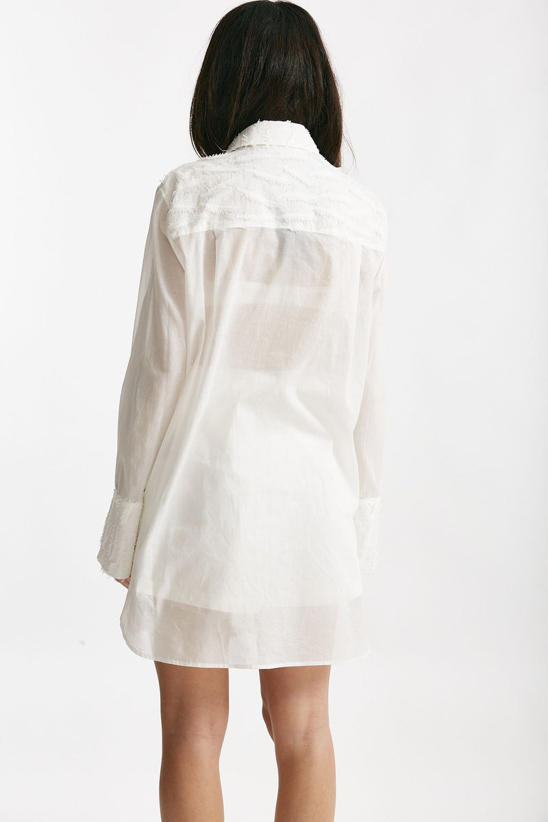 abito camicia lavorato bianco donna Federica tosi - 3