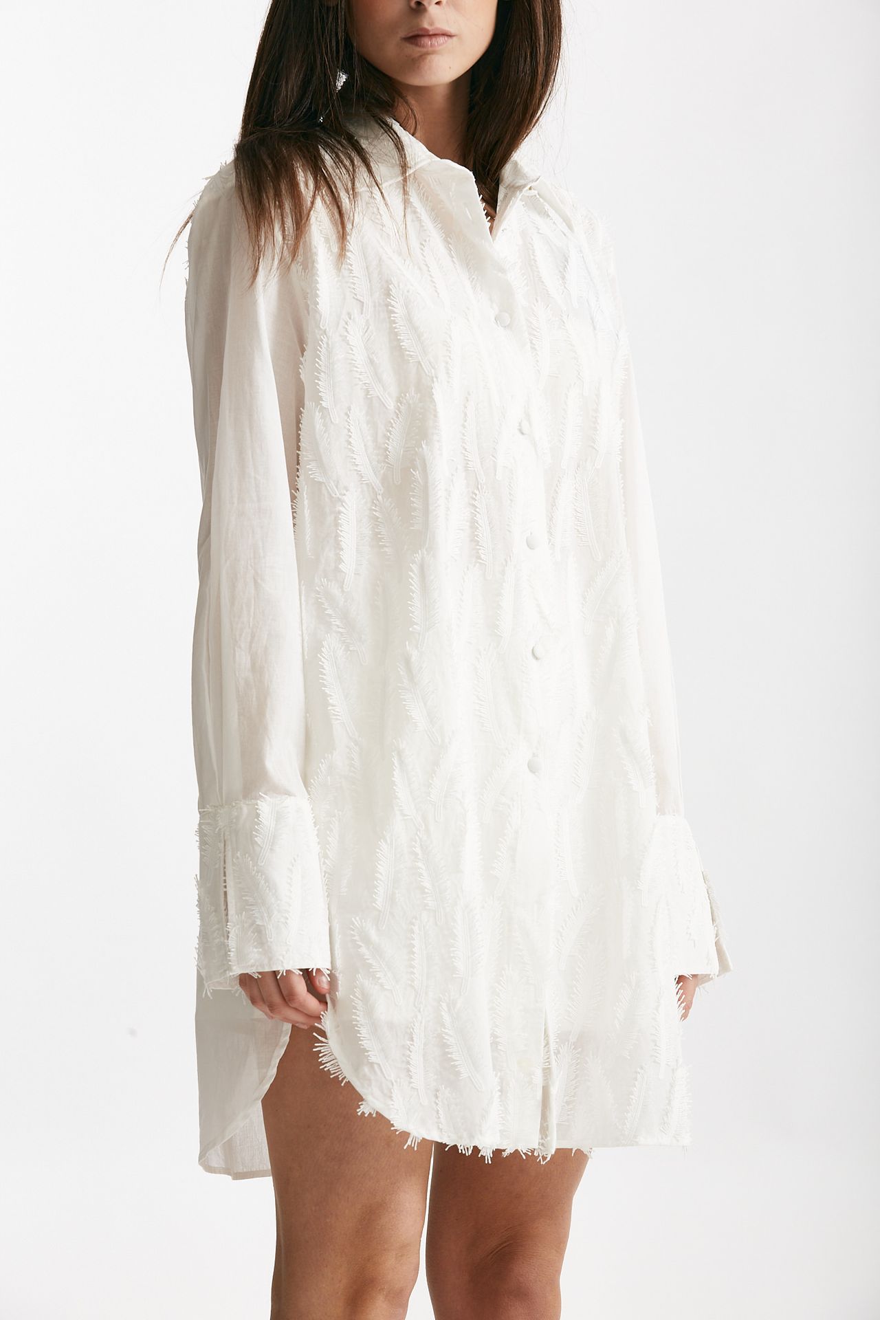 abito camicia lavorato bianco donna Federica tosi - 4