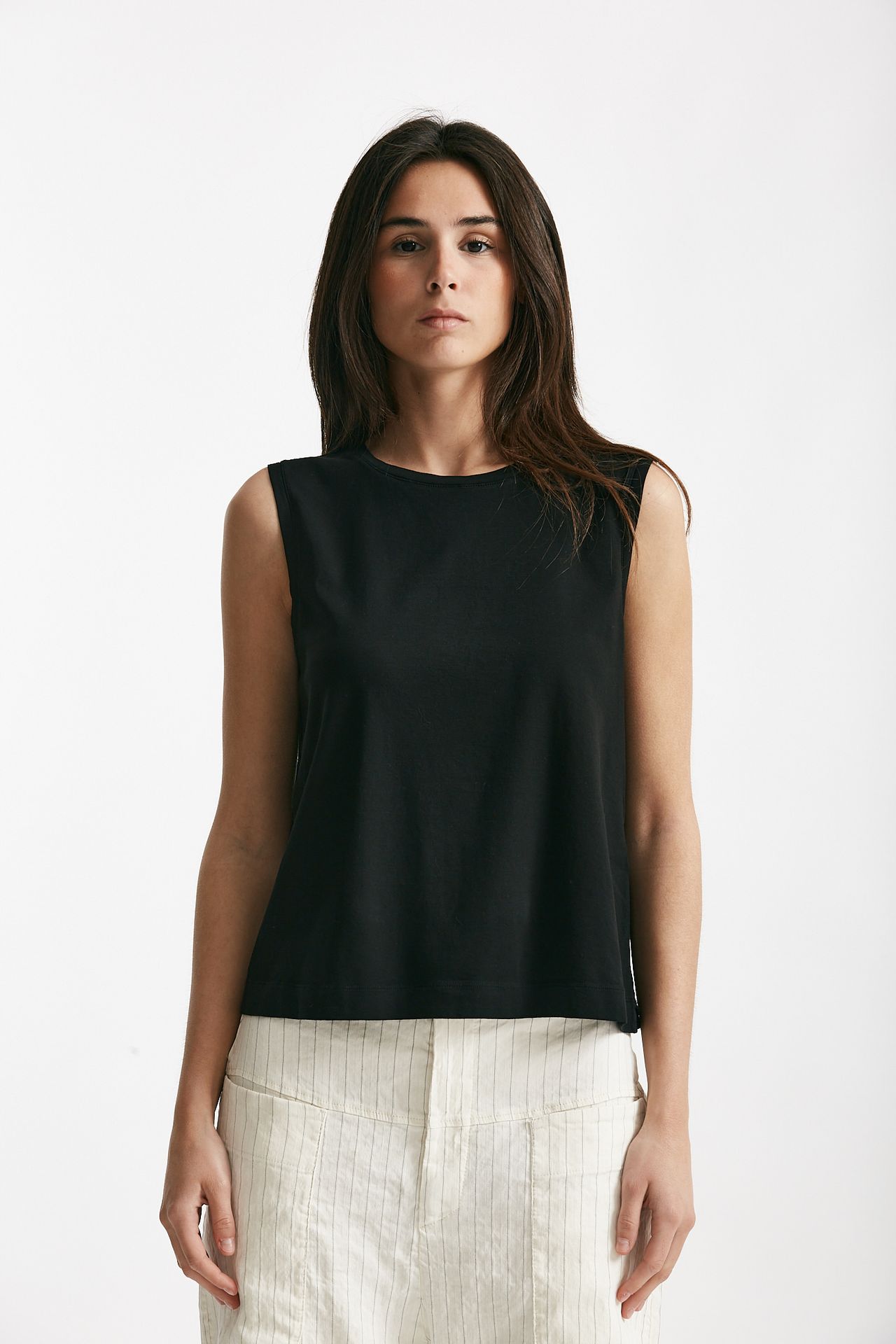 top in cotone nero donna Transit par such - 1