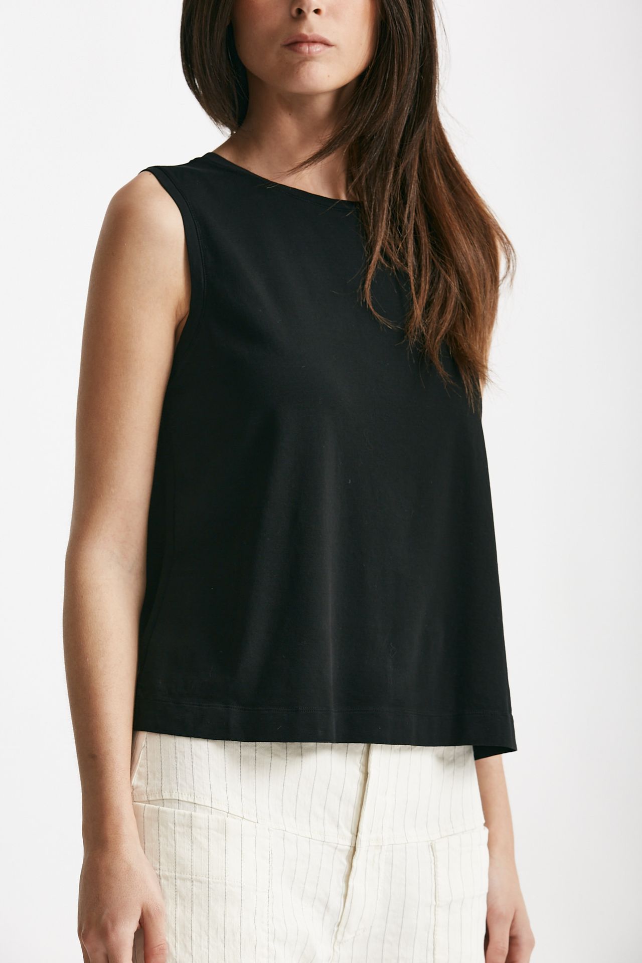 top in cotone nero donna Transit par such - 3