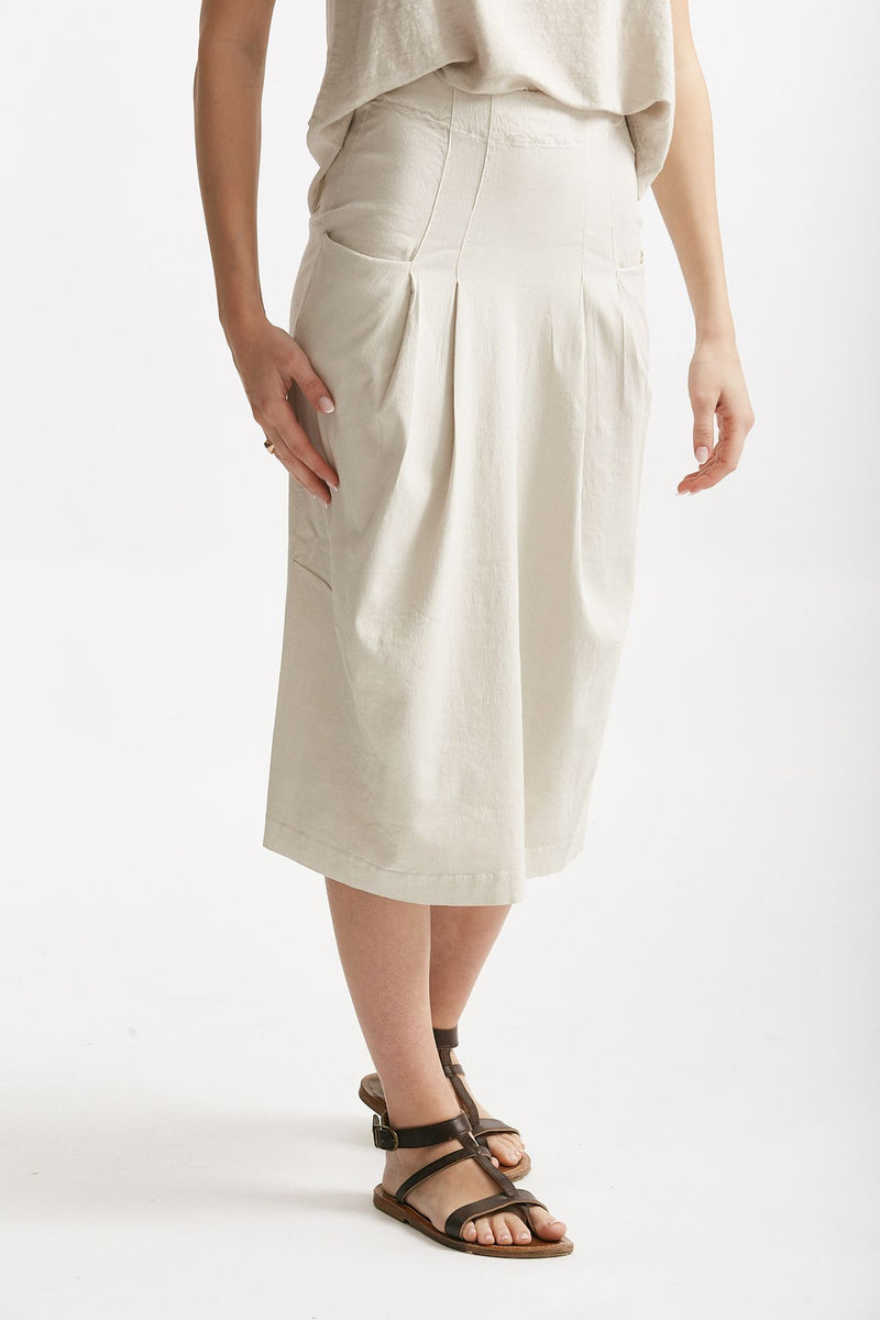 gonna midi in cotone beige donna Transit par such - 3