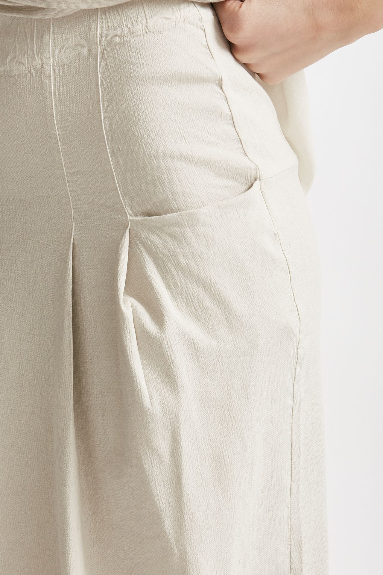 gonna midi in cotone beige donna Transit par such - 4