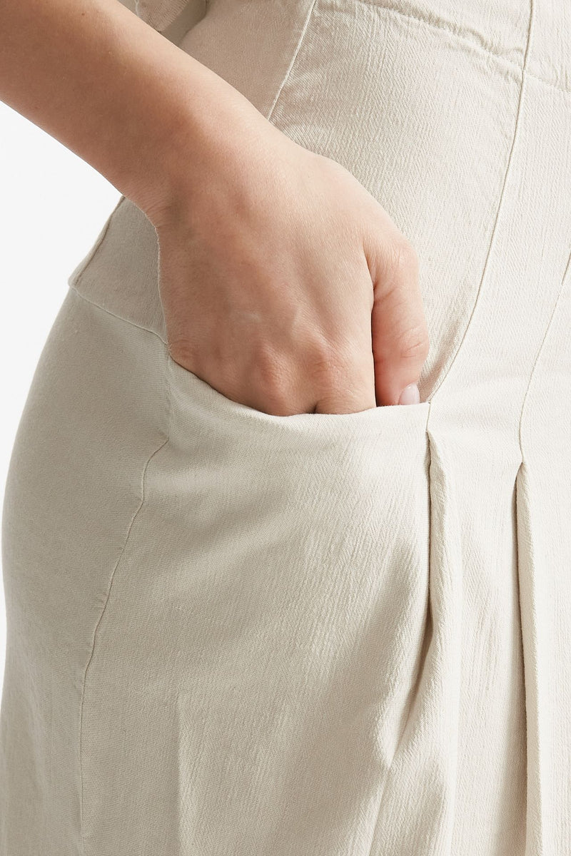 gonna midi in cotone beige donna Transit par such - 5