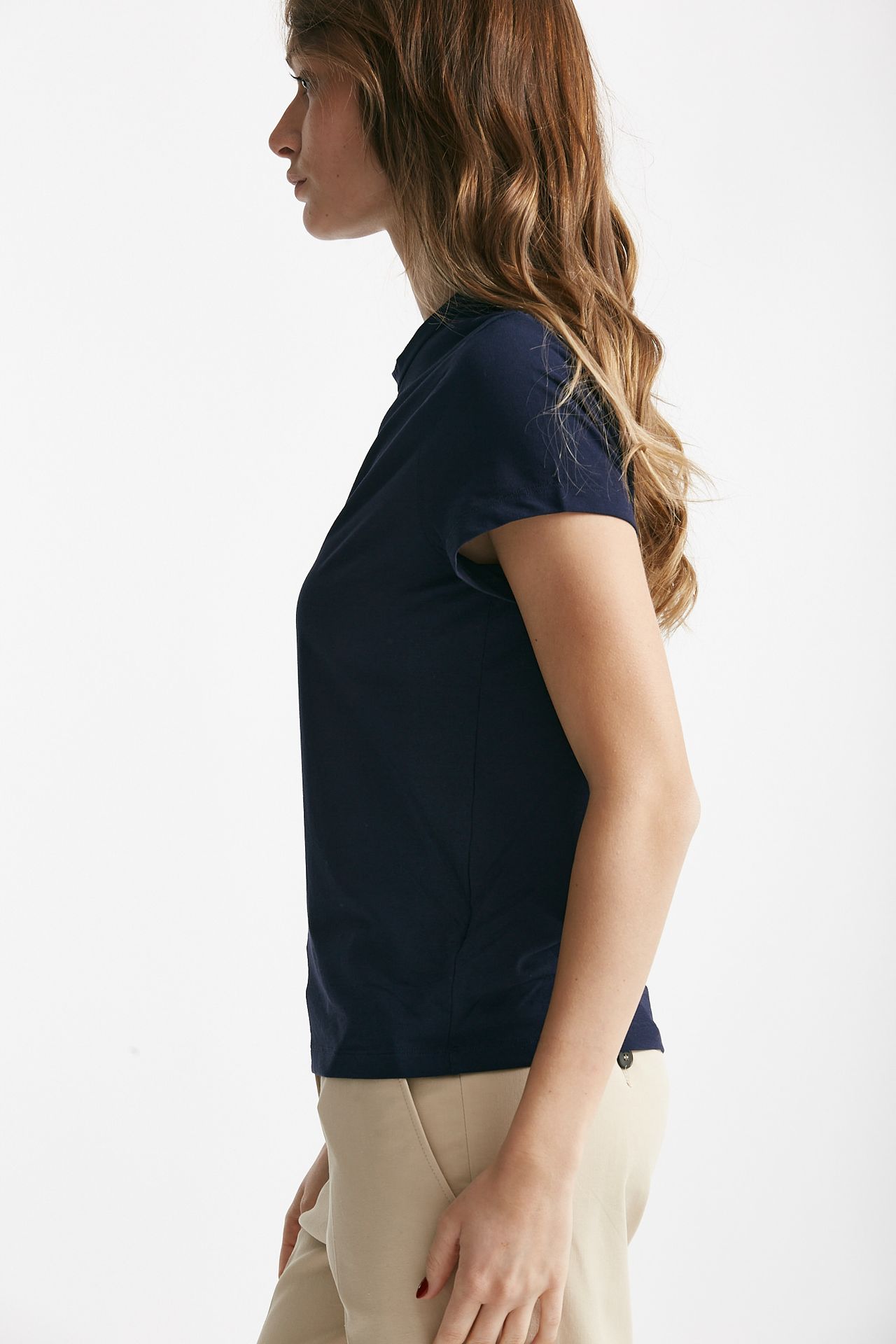 t-shirt basic ice-cotton blu aperto   donna Zanone - 2