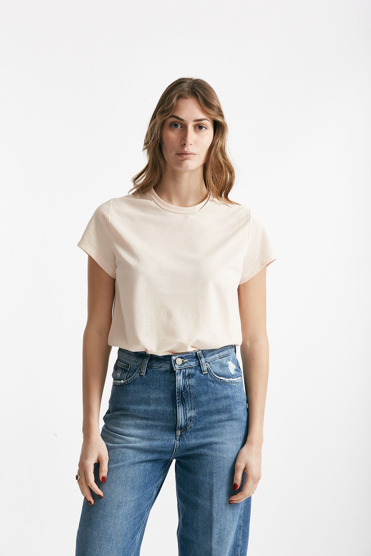 t-shirt basica ice-cotton rosa tenue donna Zanone - 1