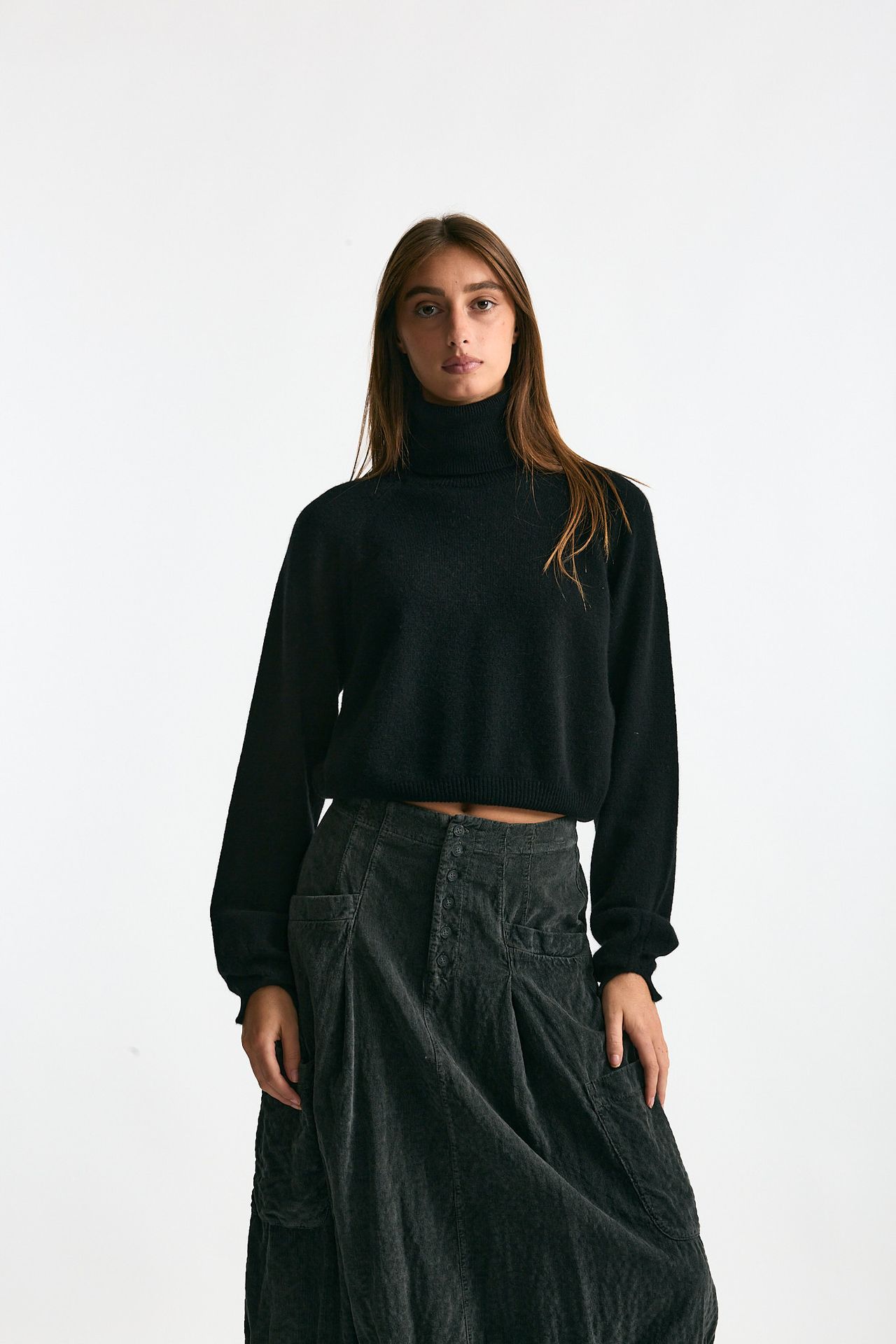 Maglia dolcevita nero donna Trentatreundici - 1