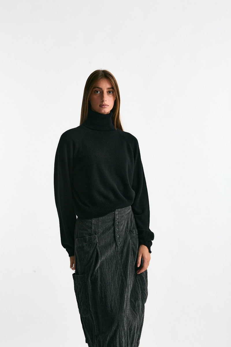 Maglia dolcevita nero donna Trentatreundici - 4