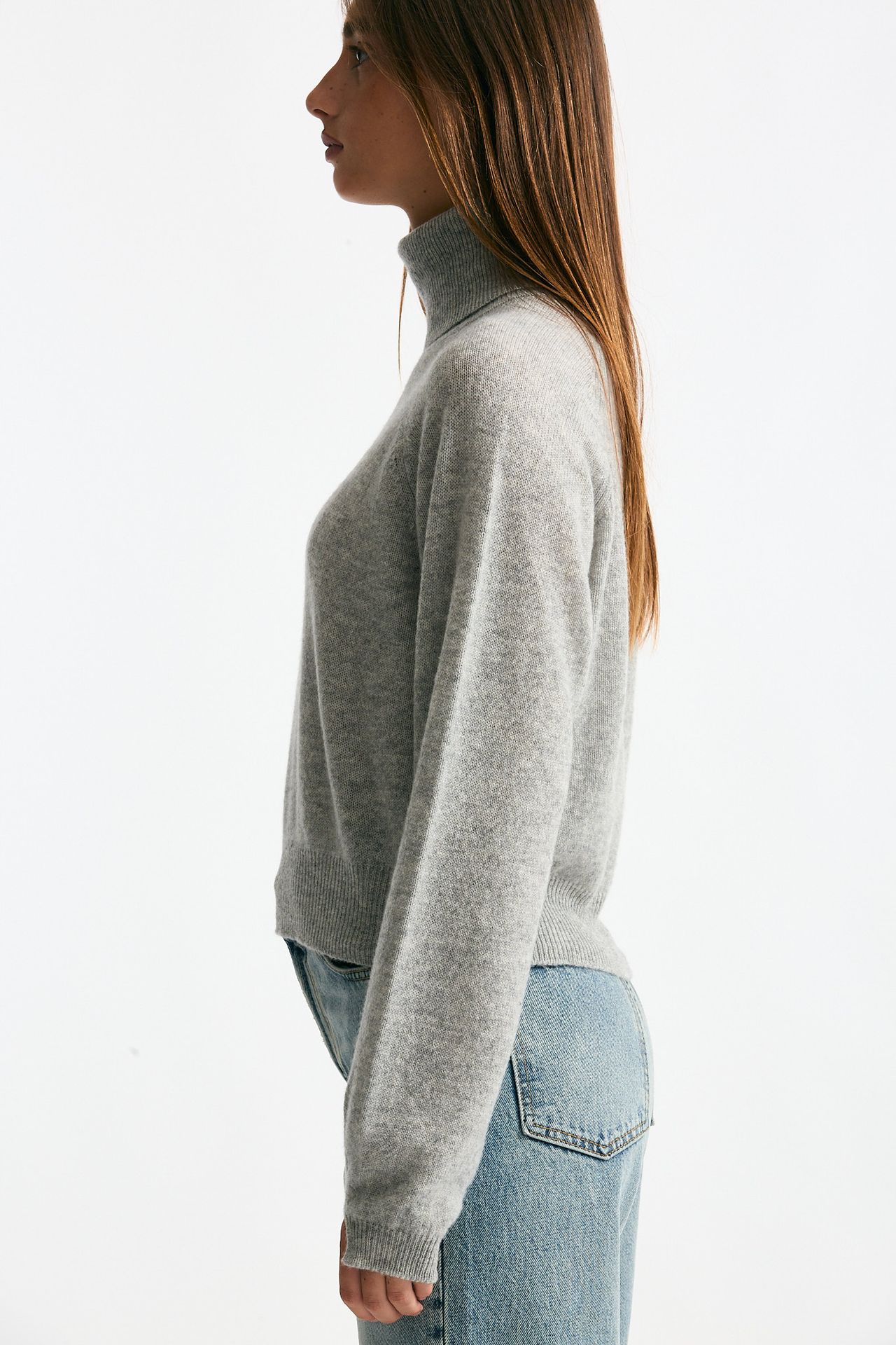 Maglia dolcevita grigio melange donna Trentatreundici - 3