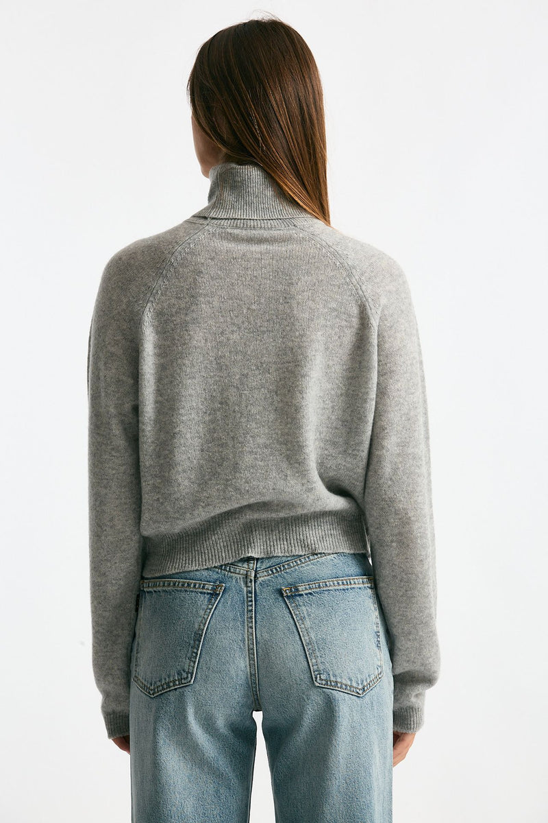 Maglia dolcevita grigio melange donna Trentatreundici - 1