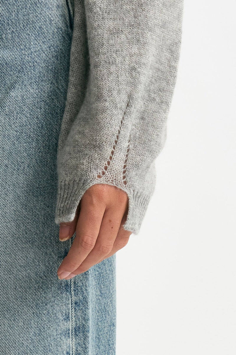 Maglia dolcevita grigio melange donna Trentatreundici - 5