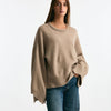 Maglia over in cashmere tortora chiaro donna Trentatreundici - 6