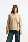 Maglia over in cashmere beige donna Trentatreundici - 1