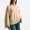 Maglia over in cashmere beige donna Trentatreundici - 7
