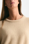 Maglia over in cashmere beige donna Trentatreundici - 5