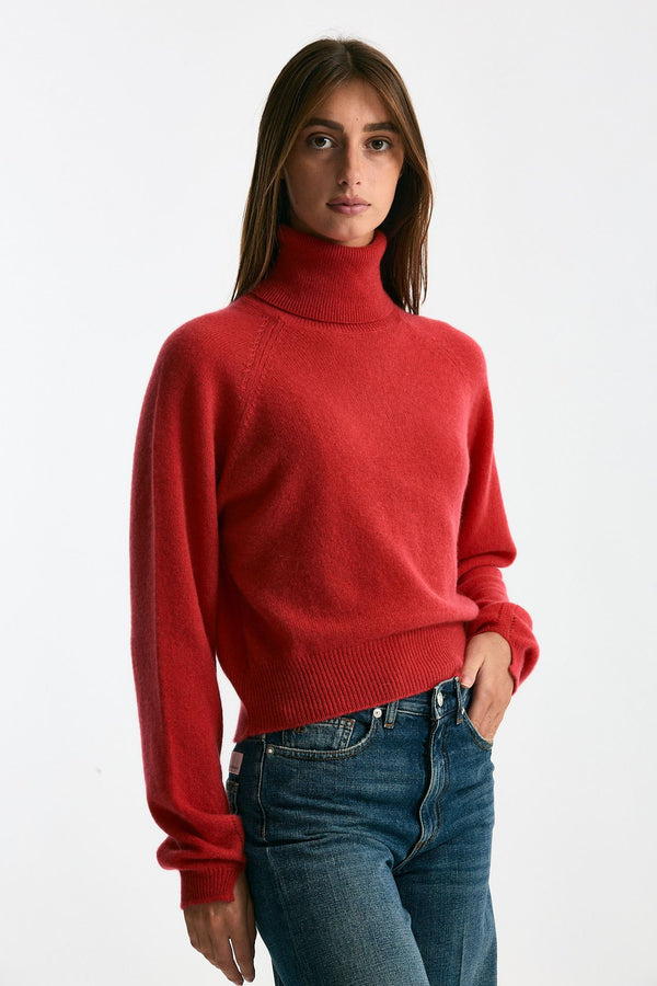 Maglia dolcevita fragola donna Trentatreundici