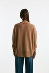 Maglia over in cashmere cammello donna Trentatreundici - 3
