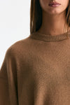 Maglia over in cashmere cammello donna Trentatreundici - 5