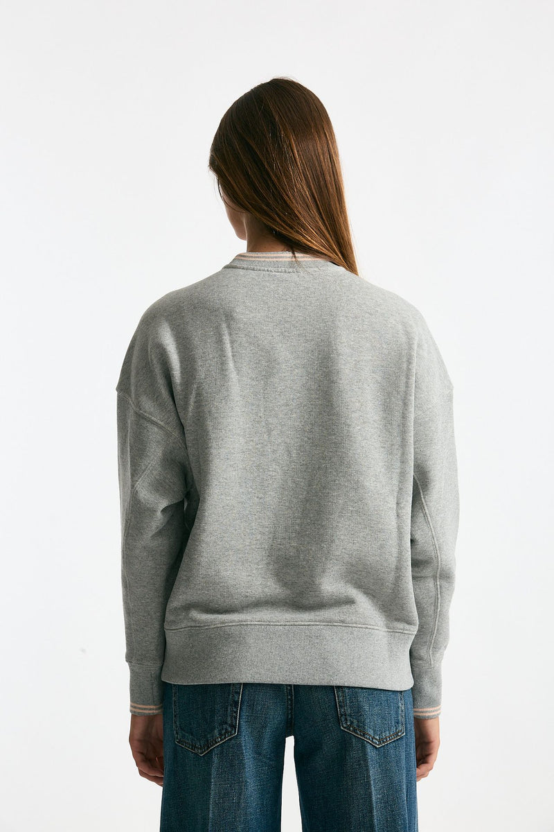 Felpa over grigio dettagli rosa donna Autry - 3