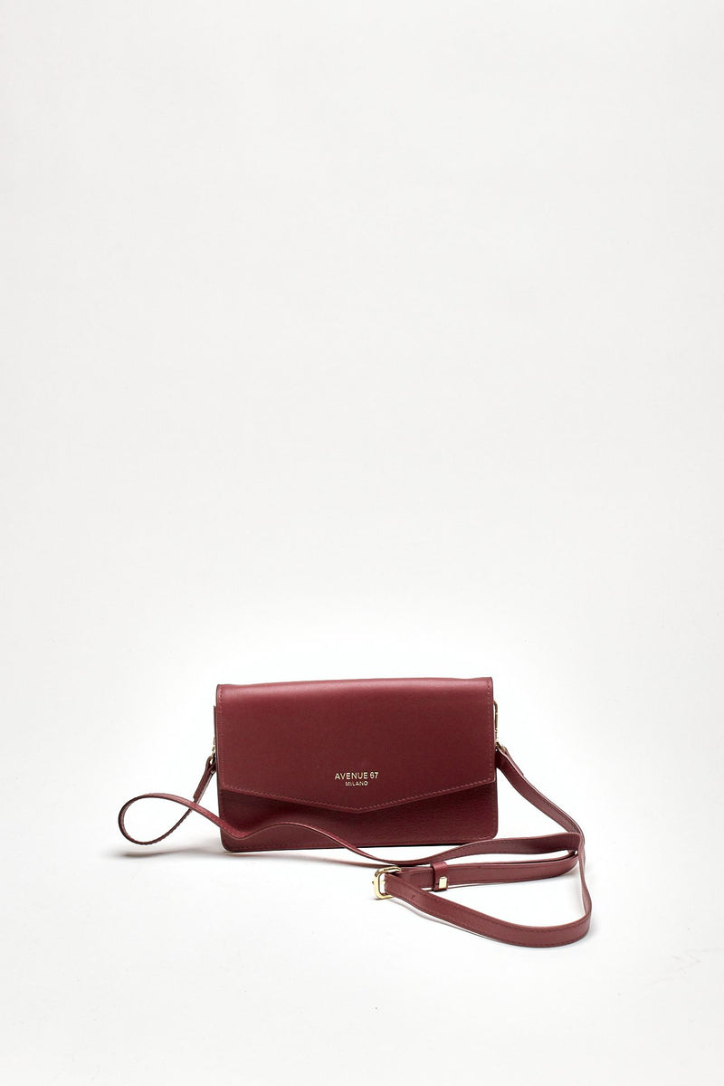 Mini borsa in pelle NEW TRAVEL bordeaux donna Avenue 67 - 4