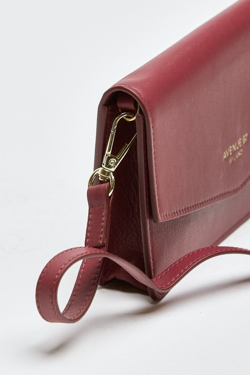 Mini borsa in pelle NEW TRAVEL bordeaux donna Avenue 67 - 6