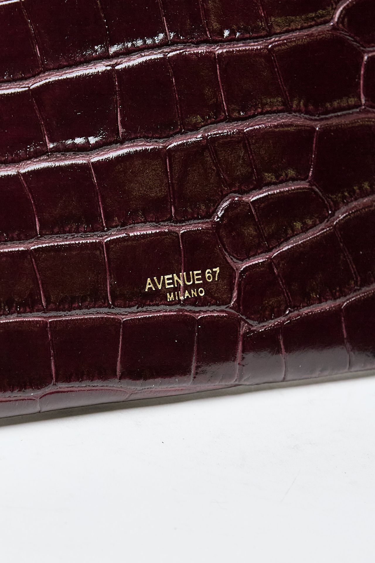 Busta semirigida CROCO in pelle bordeaux donna Avenue 67 - 4