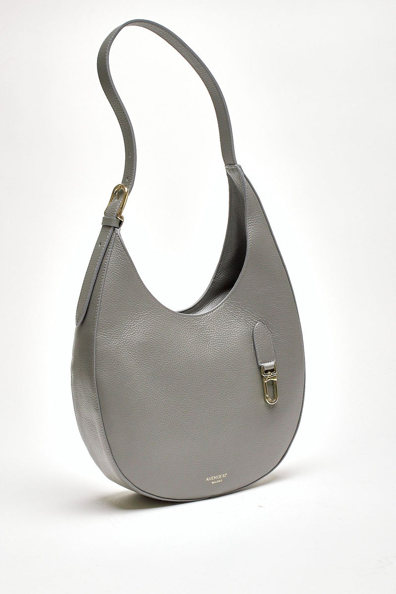Borsa hobo HOOP in pelle grigio donna Avenue 67 - 2