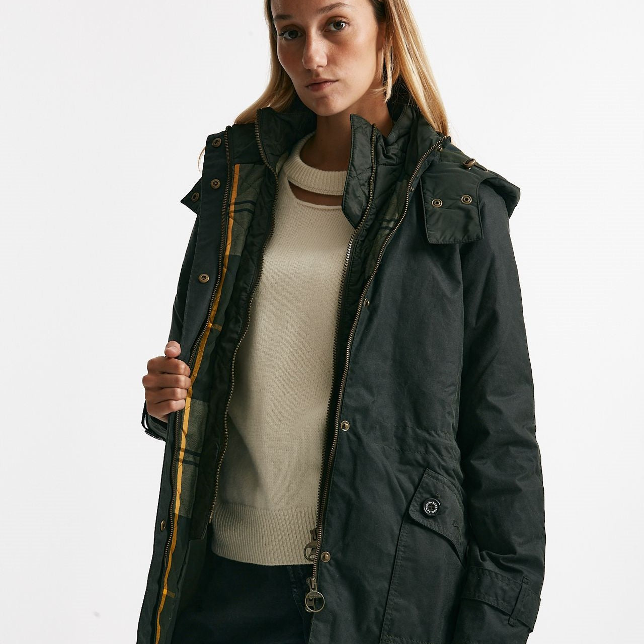 Giubbino parka cerato cannich wax donna Barbour - 9