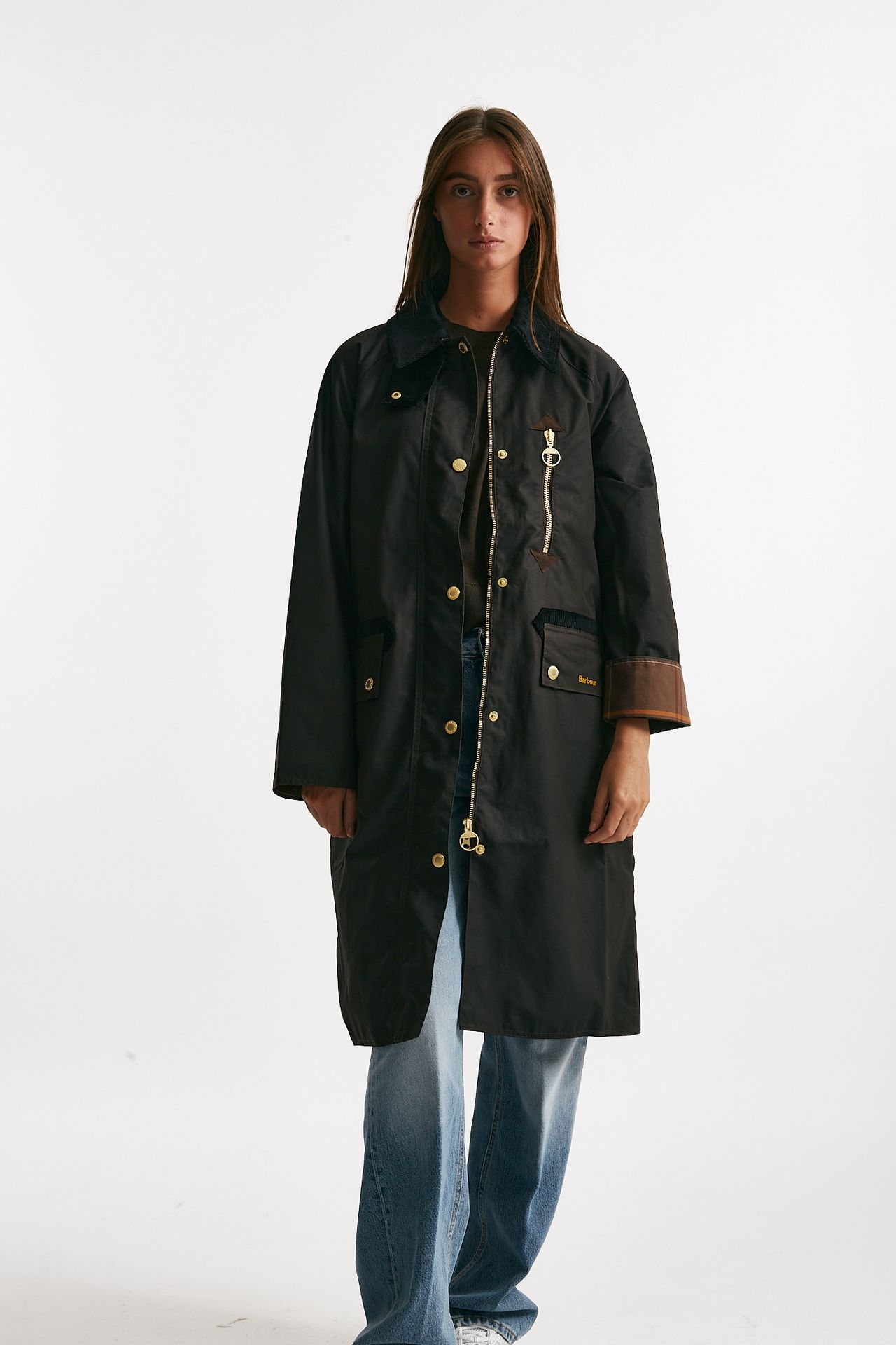Giaccone lungo EVETTE WAX in cotone cerato donna Barbour - 1