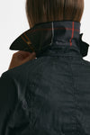 giubbino in cotone cerato beadnell modern wax nero donna Barbour - 5