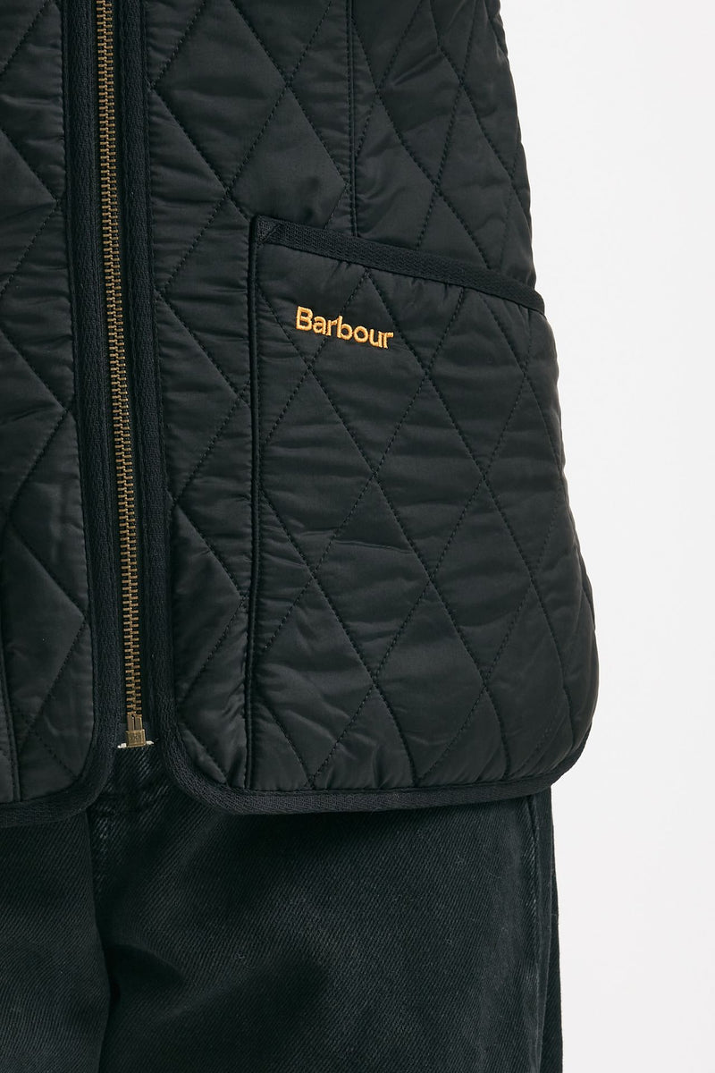 gilet trapuntato flece betty nero donna Barbour - 7