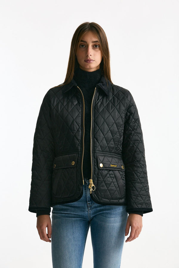 Giubbino FITTED BEADNELL QUILT trapuntato nero donna Barbour