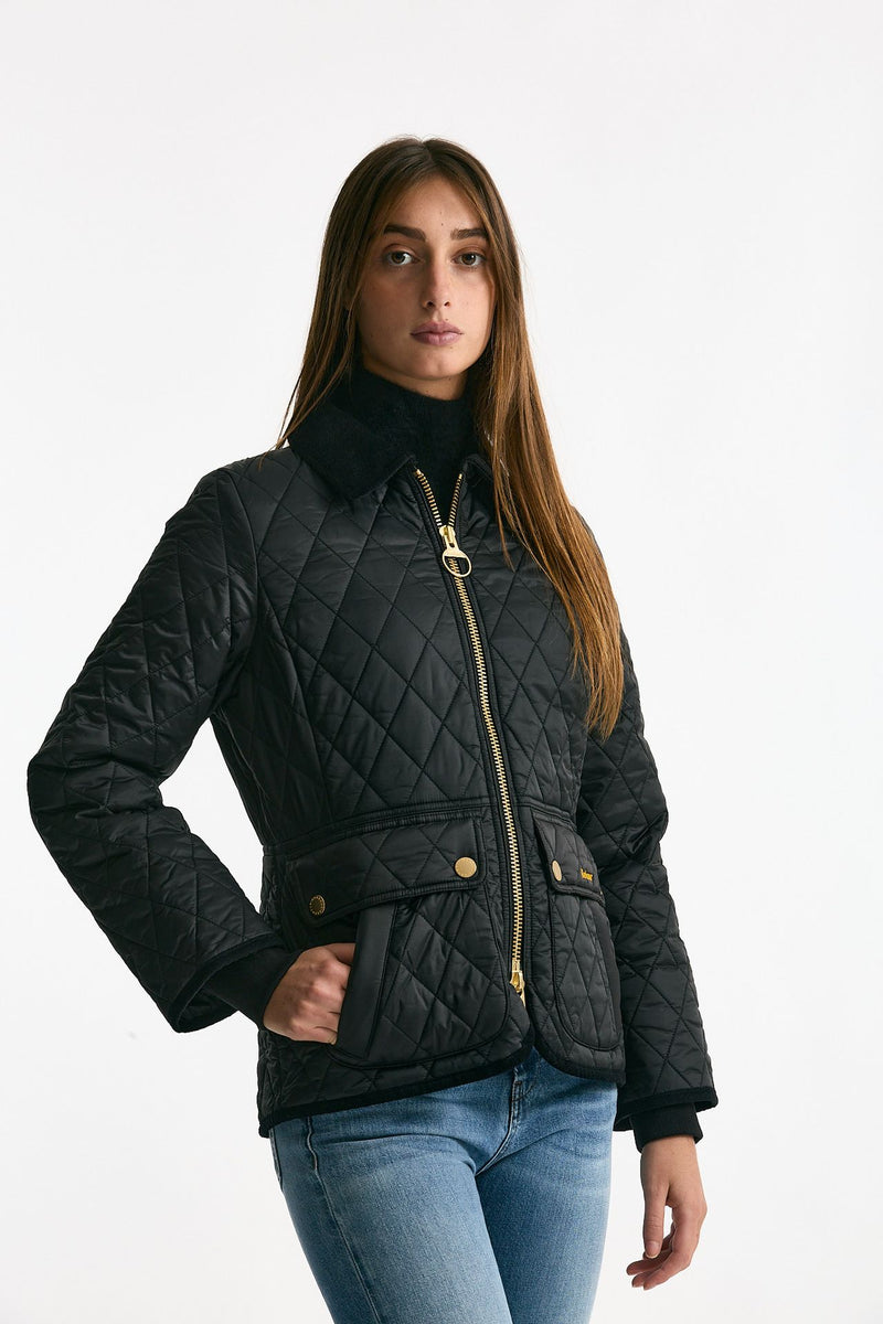 Giubbino FITTED BEADNELL QUILT trapuntato nero donna Barbour - 3