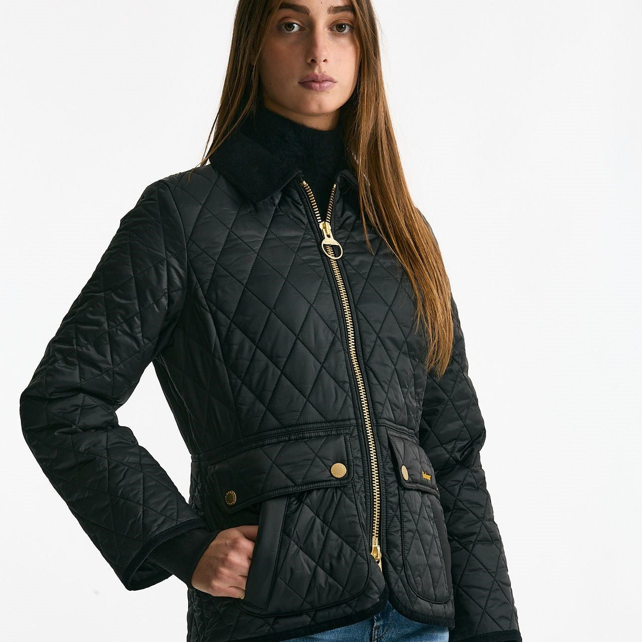 Giubbino FITTED BEADNELL QUILT trapuntato nero donna Barbour - 7
