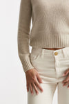 Maglia dolcevita slim in cachemire beige donna Be you - 7