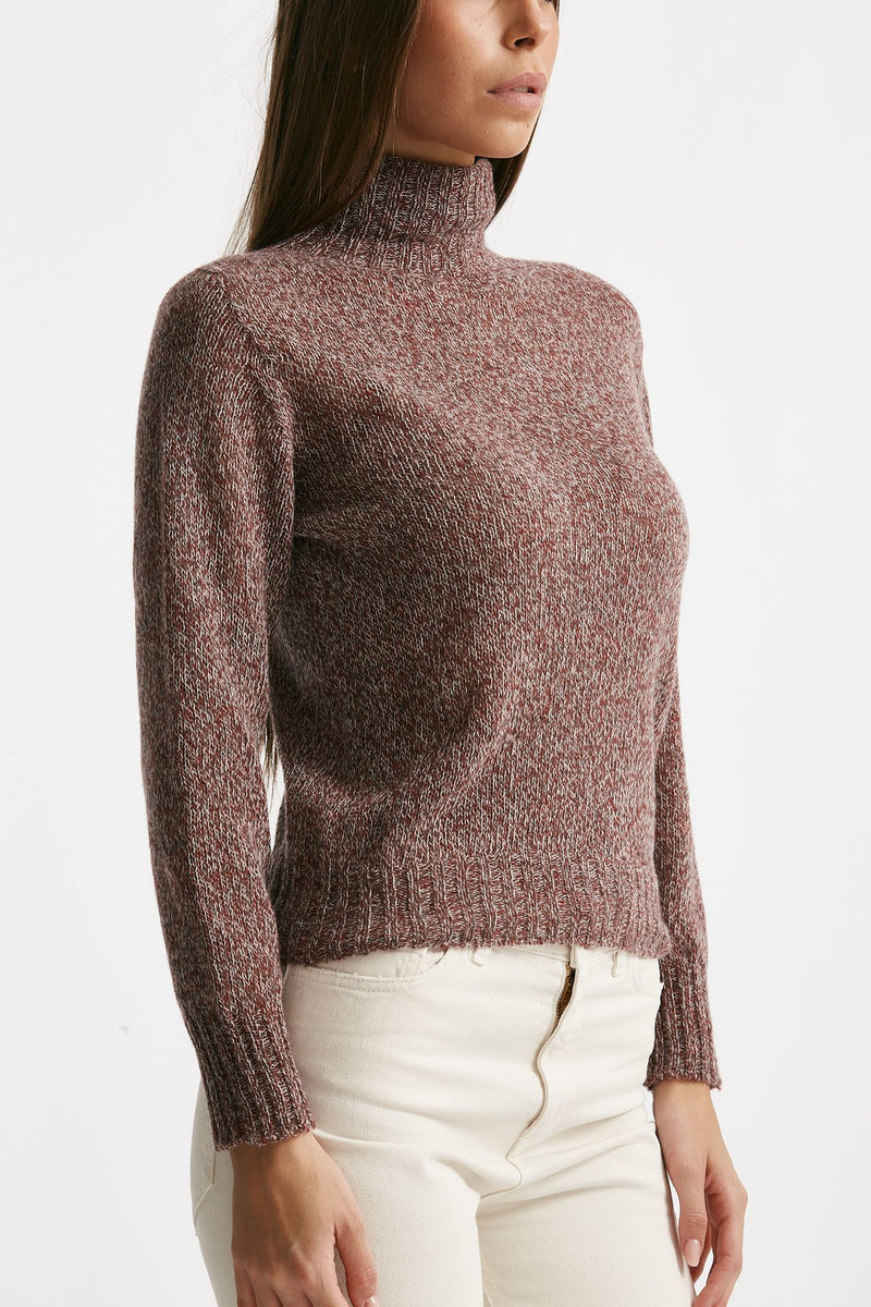 Maglia slim mouliné in cachemire donna Be you - 3