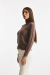 Maglia slim mouliné in cachemire donna Be you - 1