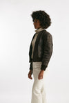 Bomber in pelle vegetale marrone donna Giorgio brato - 5