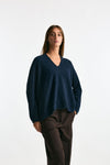 Maglia in alpaca blu donna Clouds - 4