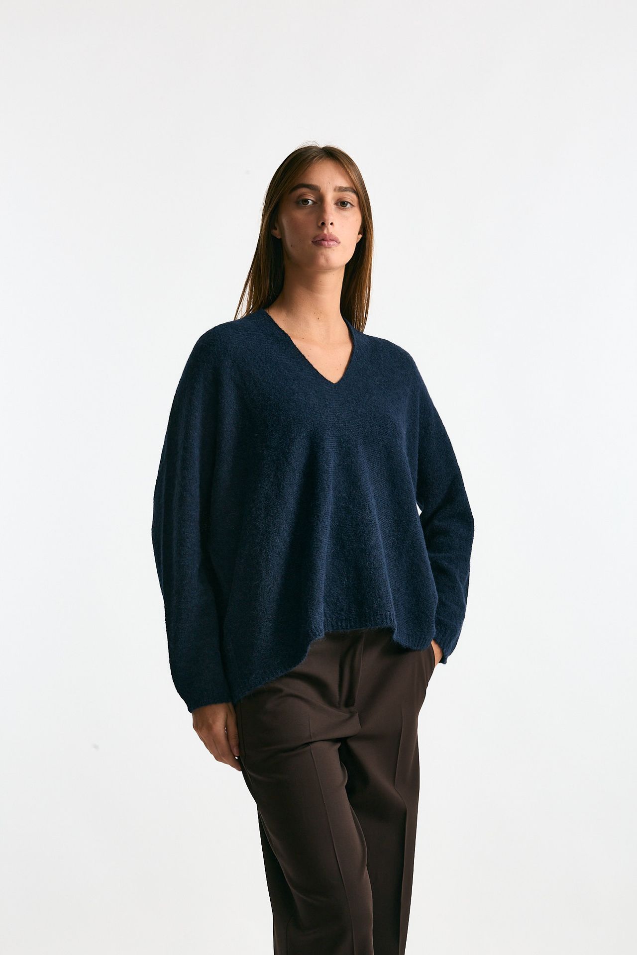 Maglia in alpaca blu donna Clouds - 4