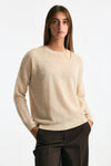 Maglia basic in alpaca beige chiaro donna Clouds - 1