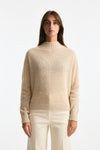 Maglia lupetto in alpaca beige chiaro donna Clouds - 4