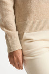 Maglia lupetto in alpaca beige chiaro donna Clouds - 6