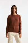 Maglia basic in alpaca mattone donna Clouds - 1