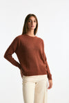 Maglia basic in alpaca mattone donna Clouds - 3