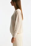 Maglia scollo in cashmere panna donna Clouds - 3